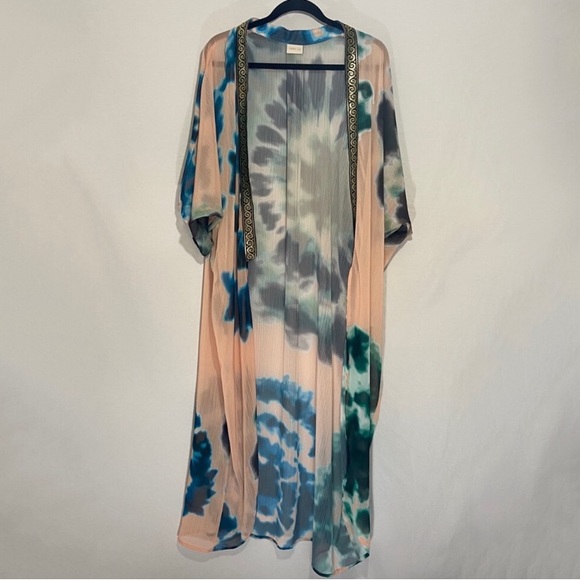 Sukiso Women’s Goddess Kimono Tie Dye Cover Up One Size - Picture 3 of 7